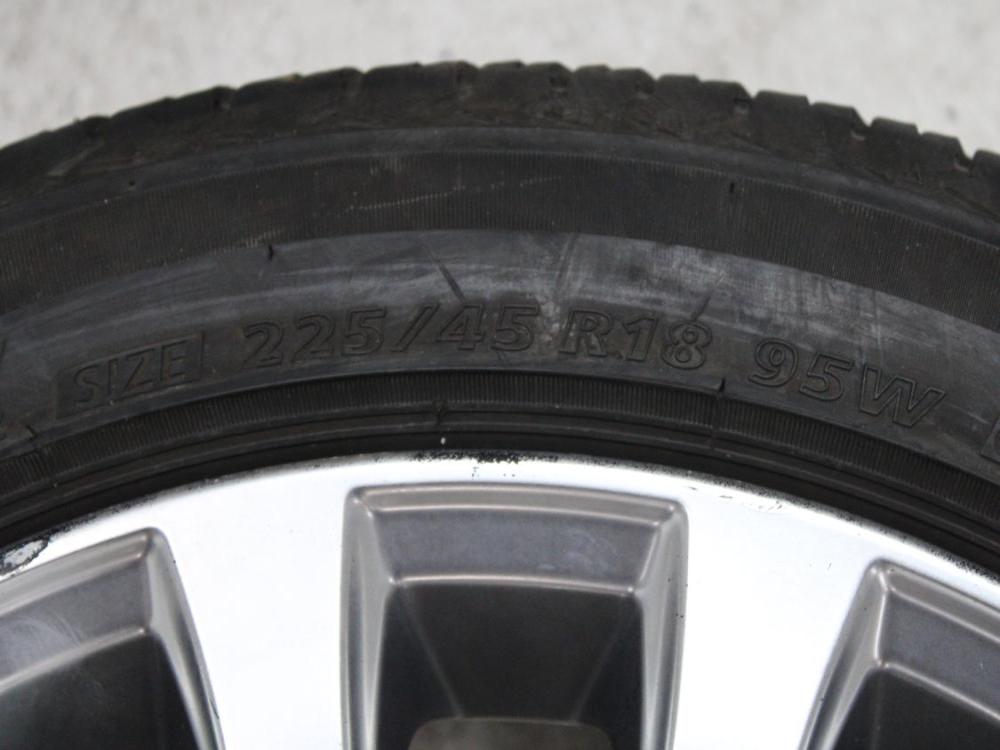 JDM SUBARU 5X100 BOLT PATERN 18X7.5 J RIMS + BRIDGESTONE ECOPIA 225/45/R18 95W TIRES SET OF 4: Image 8