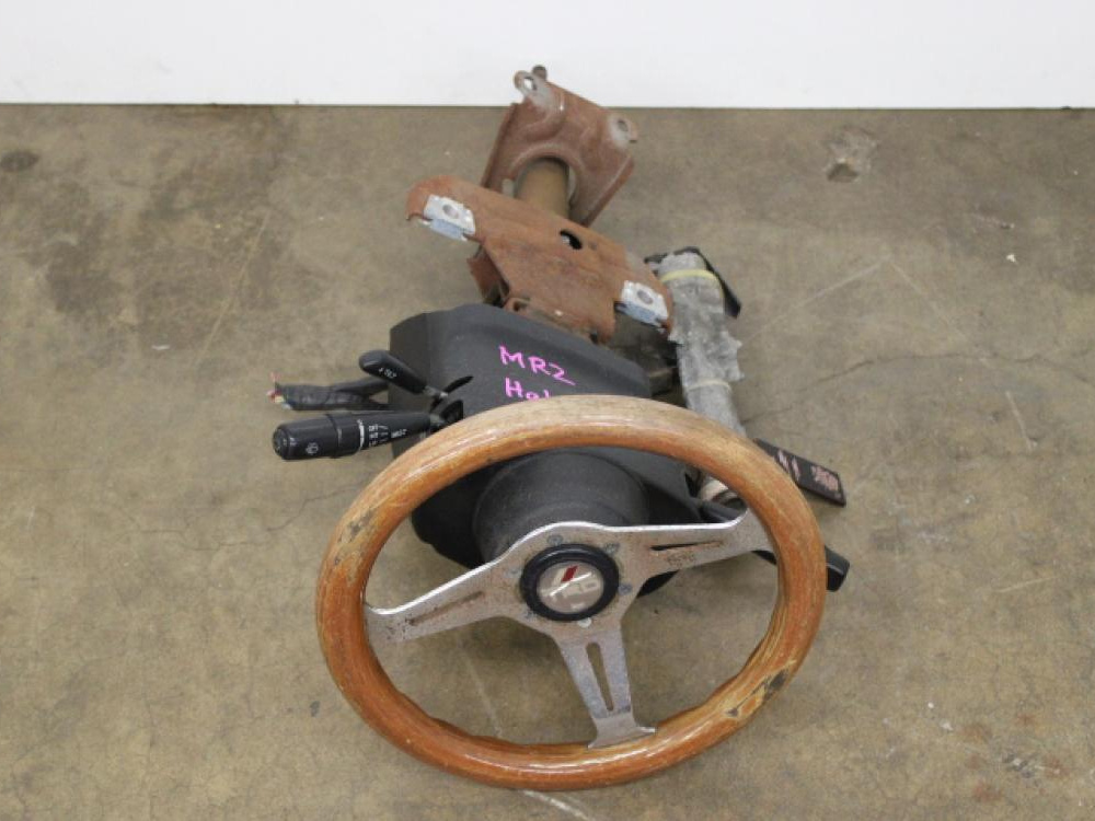 JDM 98 MR2 STEERING WHEEL & COLUMN BAR W/IGNITION CYLINDER : Image 2