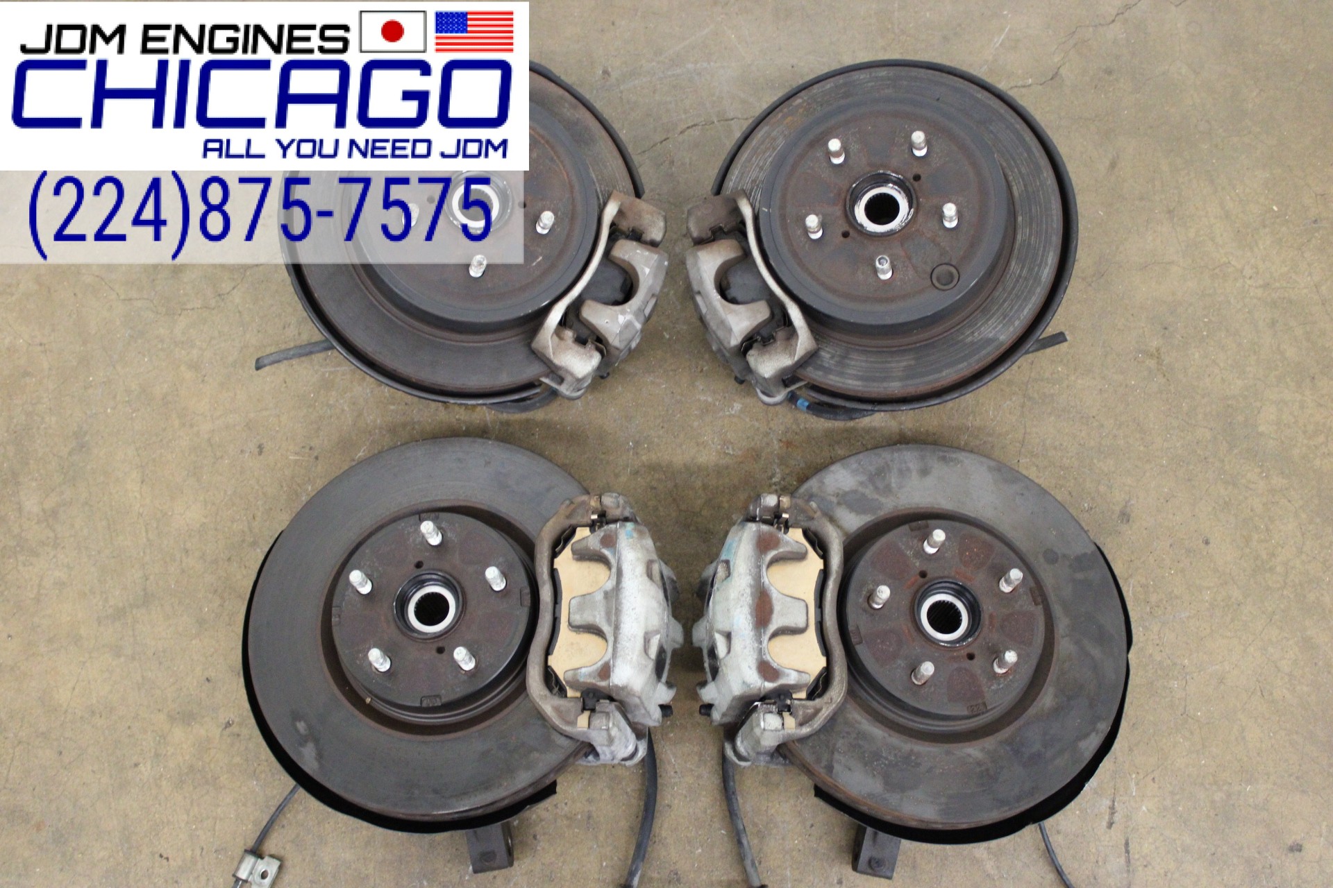 JDM 2008-2014 SUBARU STI IMPREZA BRAKE CALEPERS, HUBS, BEARINGS KNUCKLES 5X114.3
