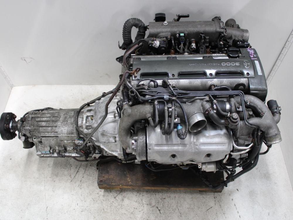 JDM TOYOTA 2JZ-GTE 3.0L TWIN TURBO NON VVTI ENGINE WITH A/T + WIRING & ECU: Image 7
