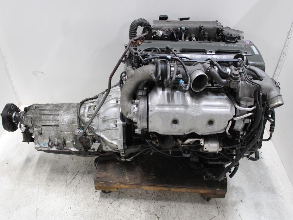 JDM TOYOTA 2JZ-GTE 3.0L TWIN TURBO NON VVTI ENGINE WITH A/T + WIRING & ECU: Image 8
