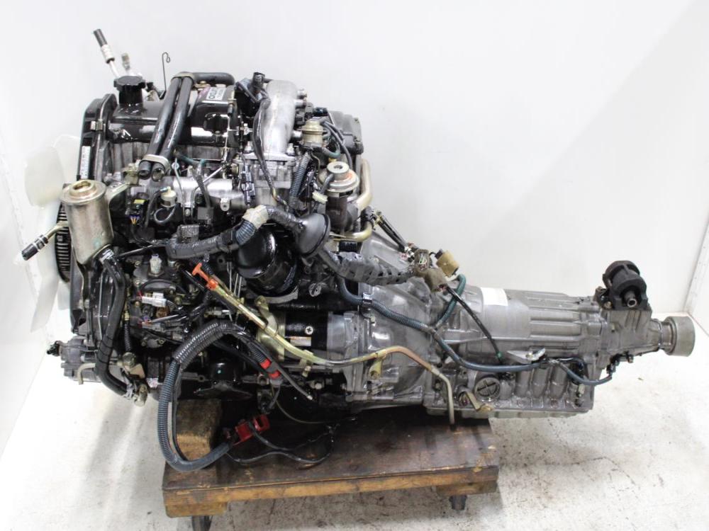 JDM 1KZ-TE TOYOTA HILUX 4CYL 3.0L TURBO DIESEL ENGINE WITH RWD AUTO TRANSMISSION: Image 1