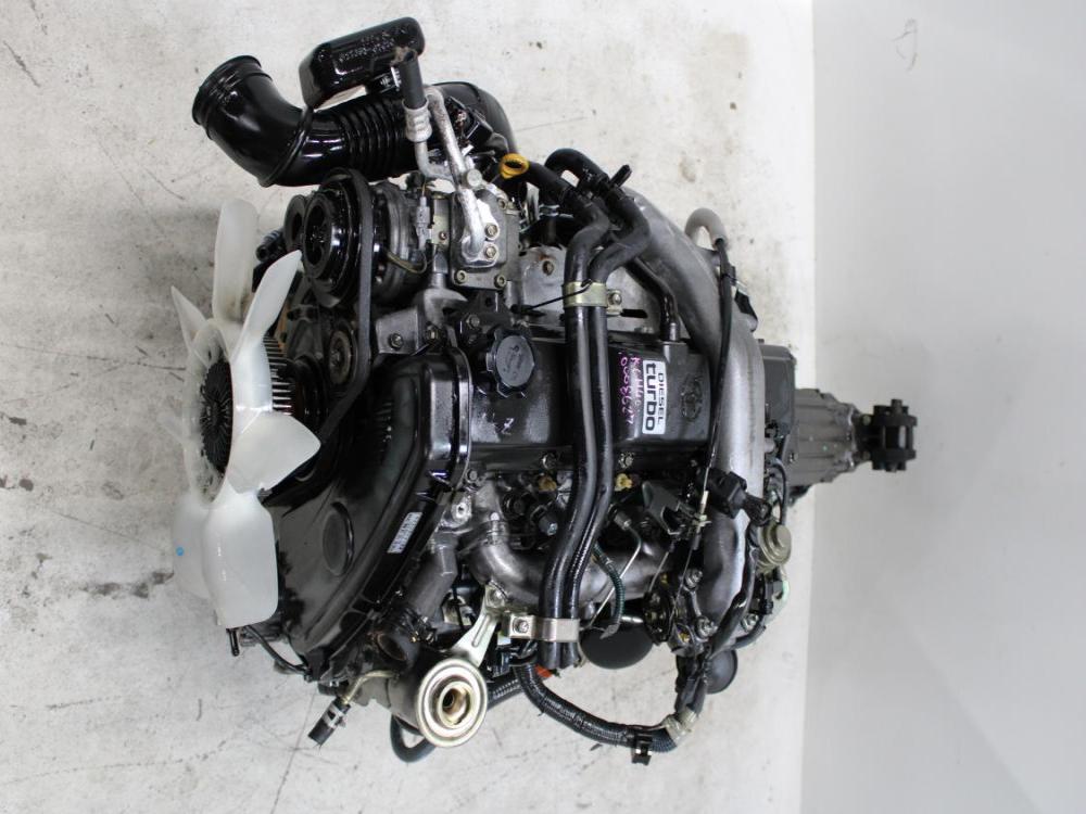 JDM 1KZ-TE TOYOTA HILUX 4CYL 3.0L TURBO DIESEL ENGINE WITH RWD AUTO TRANSMISSION: Image 4