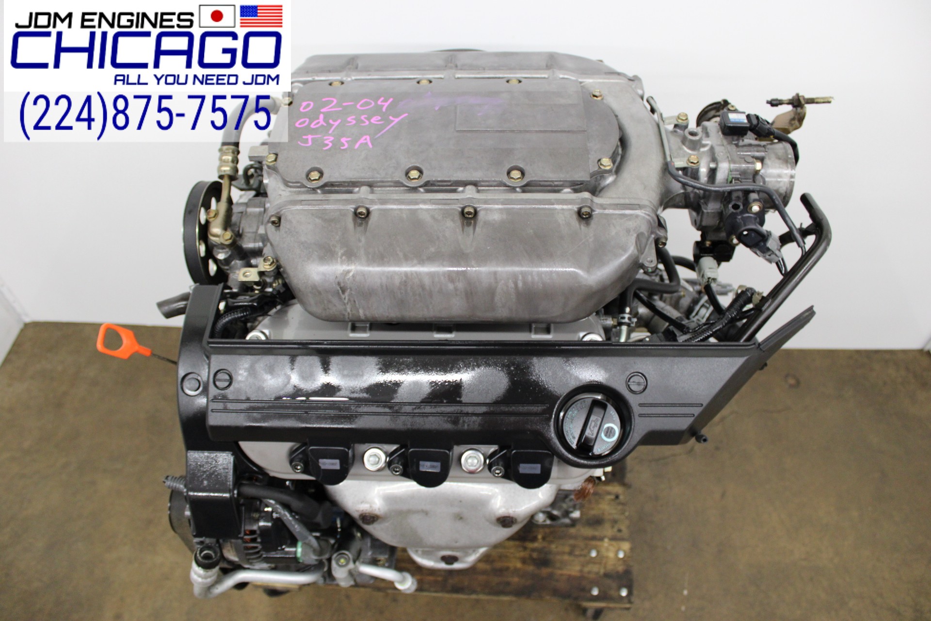 JDM 2002, 2003, 2004 HONDA ODYSSEY J35A 3.5L SOHC V6 V-TEC ENGINE
